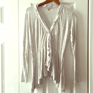 Bordeaux XS Button Front Knit Cardigan